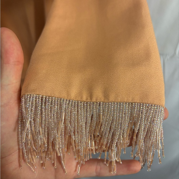 VTG Solini New York Peach Western Beaded Fringe Blazer/Skirt Set Size 10 - Picture 5 of 16